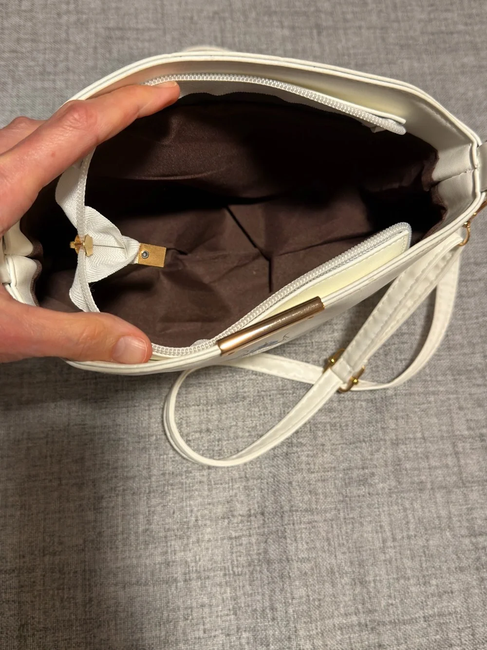 White Dragonfly Crossbody Bag - Elegant Everyday Shoulder Bag